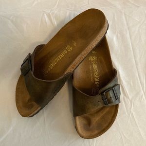 Birkenstock Madrid in metallic brown 40